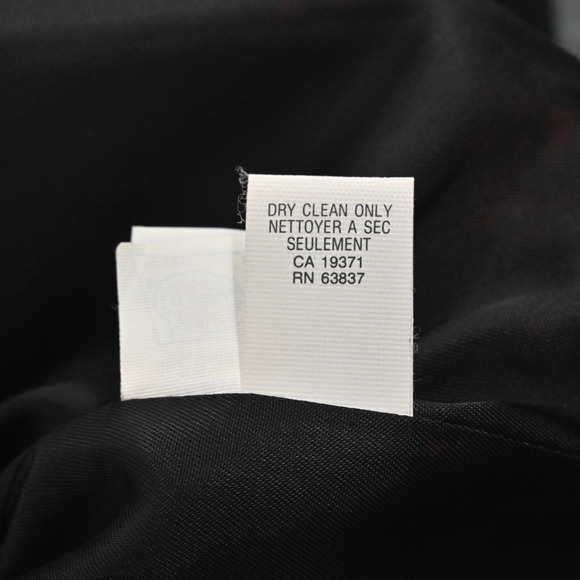 Vtg‎ ANNE KLEIN Womens Wool Pea Coat Size XS Black Mid Double Breasted USA 90s - Picture 8 of 13